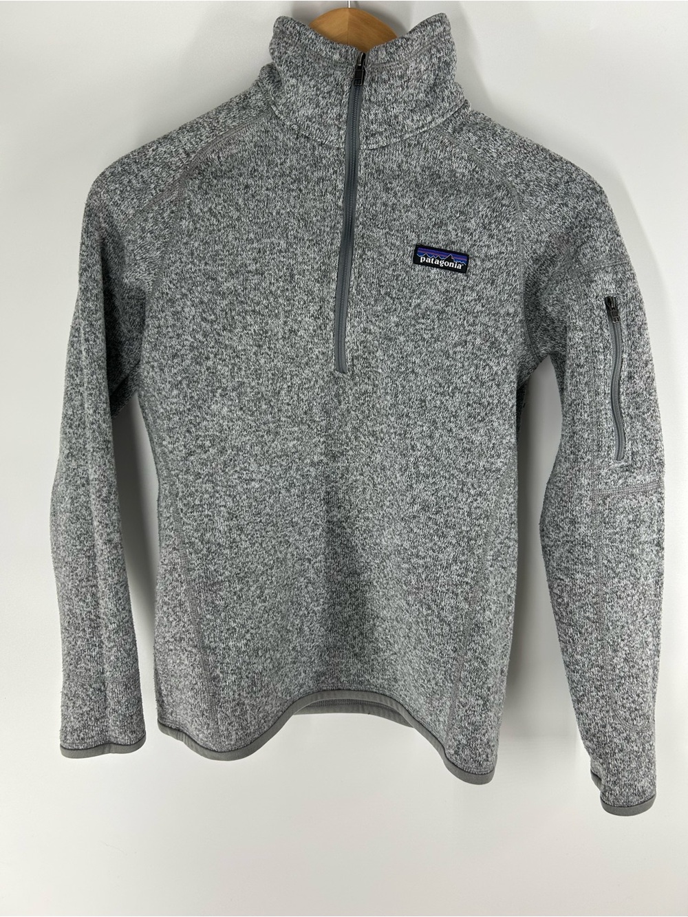 Patagonia Women's Gray Heathered Quarter-Zip Fleece Pullover